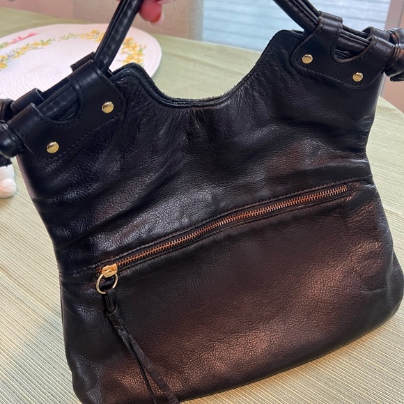 Black Leather Handbag - Picture 2 of 9
